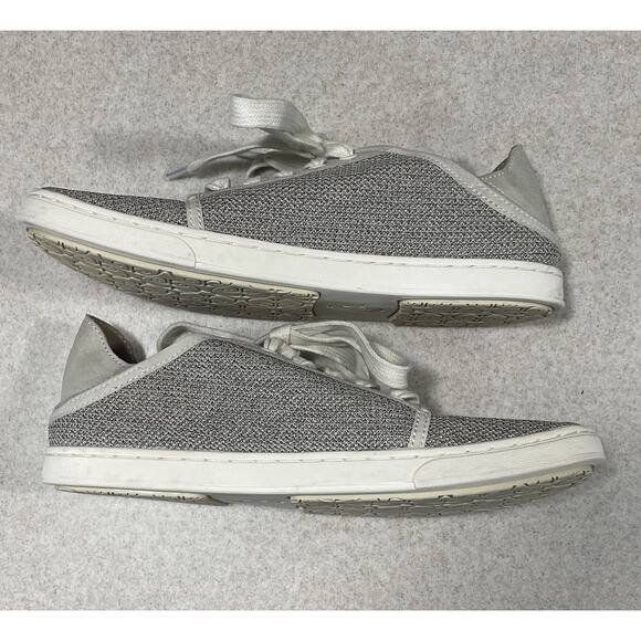 OluKai Women's Pehuea Li Shoe Size 7 Lace Up Sneaker Convertible Gray Tapa Mesh - Picture 5 of 11